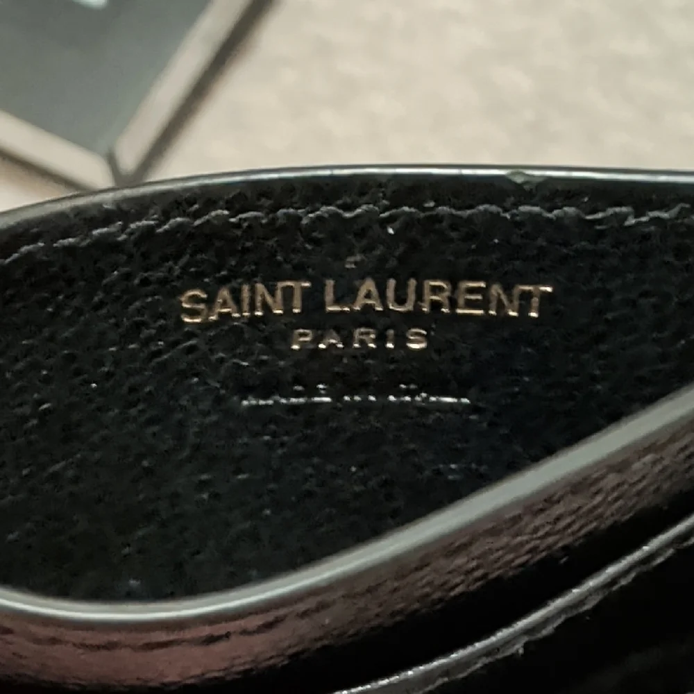 YSL Black Grainy Leather Card Holder - Picture 7 of 9